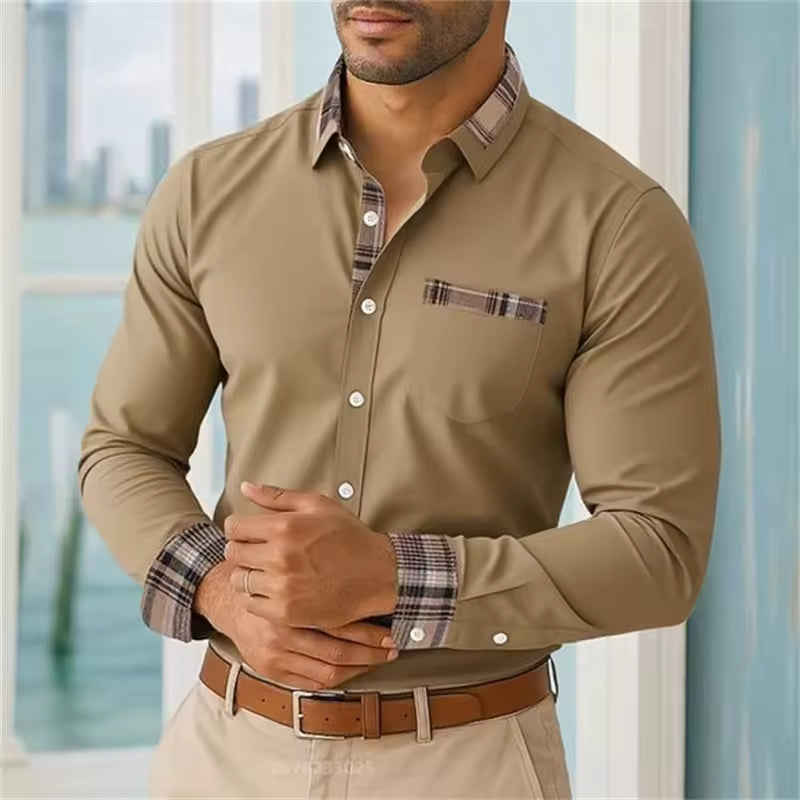 Camicia casual maniche lunghe da uomo
