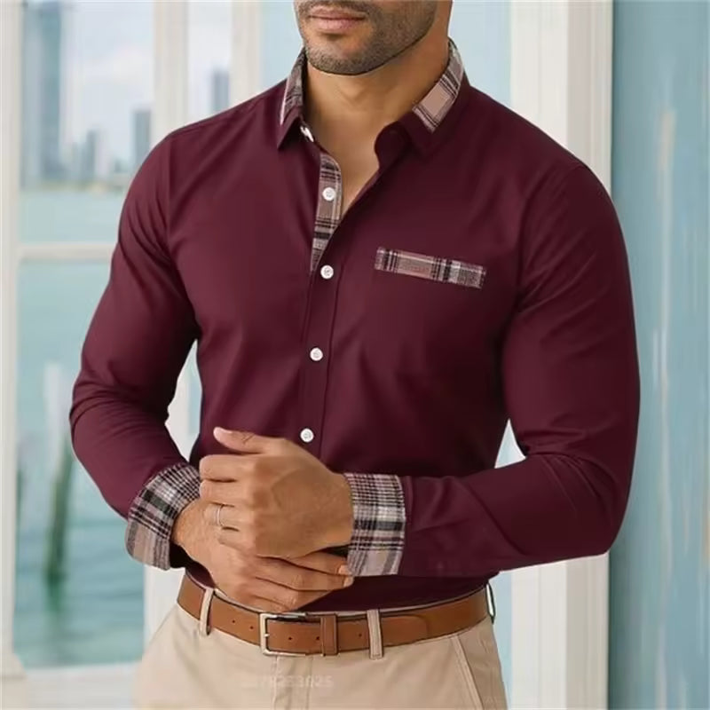 Camicia casual maniche lunghe da uomo